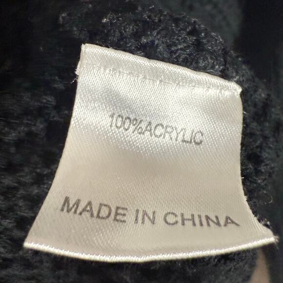 Seek The Label Black Chunky Knit Cowl Neck Long Sleeve Pullover Sweater Size S - Picture 7 of 7